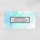 Hintergrund Wasserfarbe Visitenkarte (Rückseite)