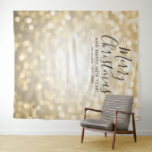 Hintergrund-Weihnachtsfeiertags-GoldBokeh Lichter Wandteppich (Beispiel (Horizontal))