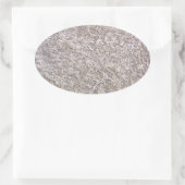 Hintergrund: weißer grauer Teppichboden Ovaler Aufkleber (Tasche)