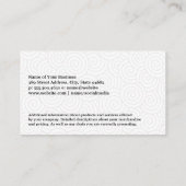 Hintergrund wirbeln | SCHWARZ-WEISS Visitenkarte (Rückseite)