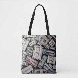 Hintergrund zufälliger Vintager Grunge-Buchstaben Tasche