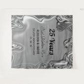 Hintergrund zum 25. Hochzeitstag Wandteppich (Vorderseite (Horizontal))