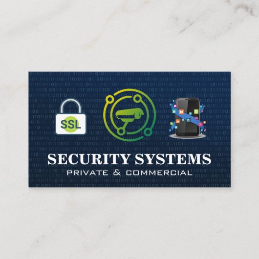 Hintergrund zum Binärcode | Technische Logos Visitenkarte (Vorderseite)