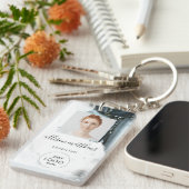 Hintergrund zum dunkelblauen schwarzen Marmor Schlüsselanhänger (Vorderseite rechts)