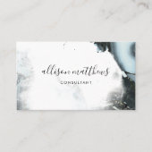 Hintergrund zum dunkelblauen schwarzen Marmor Visitenkarte (Vorderseite)