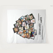 Hintergrund zum Herzfoto Collage Happy Jubiläum Wandteppich (Vorderseite (Horizontal))