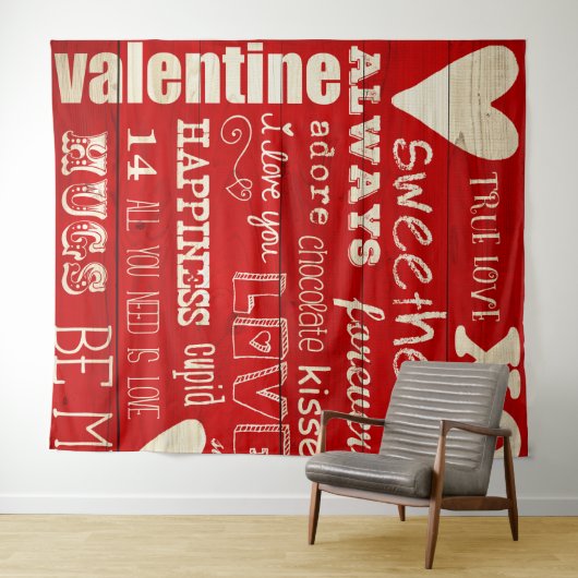 Hintergrundband zum Valentinstag Foto Wandteppich (Beispiel (Horizontal))