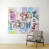 Hintergrundband zur Geschlechteroffenbarung Wandteppich (Beispiel (Horizontal))