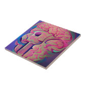 Hintergrundbeleuchtung Gehirn geometrische digital Fliese (Seite)