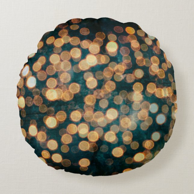 Hintergrundbeleuchtung, Hintergrund, schwarz, vers Rundes Kissen (Vorderseite)