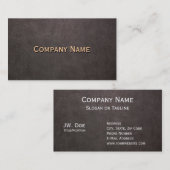 Hintergrundbild aus dunklem Leder individuell anpa Visitenkarte (Vorne/Hinten)