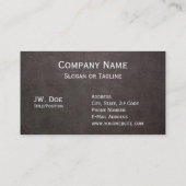 Hintergrundbild aus dunklem Leder individuell anpa Visitenkarte (Rückseite)