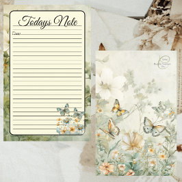 Hintergrundbild Blue Butterfets Binder Note Page