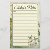 Hintergrundbild Blue Butterfets Binder Note Page (Vorderseite)