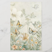 Hintergrundbild Blue Butterfets Binder Note Page (Rückseite)