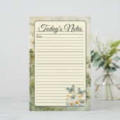 Hintergrundbild Blue Butterfets Binder Note Page (Stehend Vorderseite)