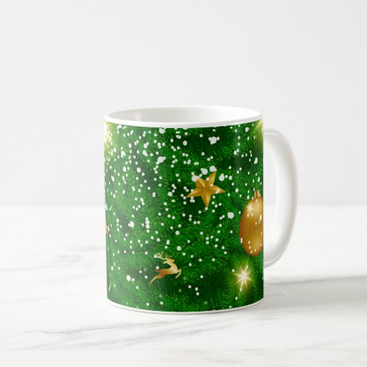 Hintergrundbild der Weihnachtsbaumen-67181 Kaffeetasse (VorderseiteRechts)