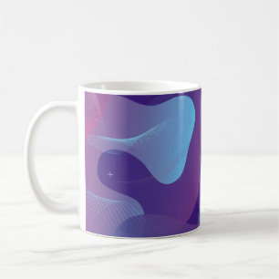 Hintergrundbild des Farbverlaufs. Abstrakte Geomet Kaffeetasse