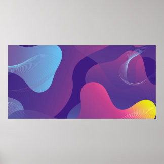 Hintergrundbild des Farbverlaufs. Abstrakte Geomet Poster