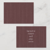 Hintergrundbild des Holzstalls Visitenkarte (Vorne/Hinten)