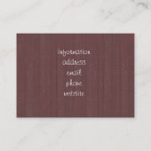 Hintergrundbild des Holzstalls Visitenkarte (Rückseite)