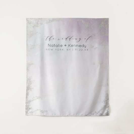 Hintergrundbild des Ombre Light Lila Silver Foto Wandteppich (Vorderseite)