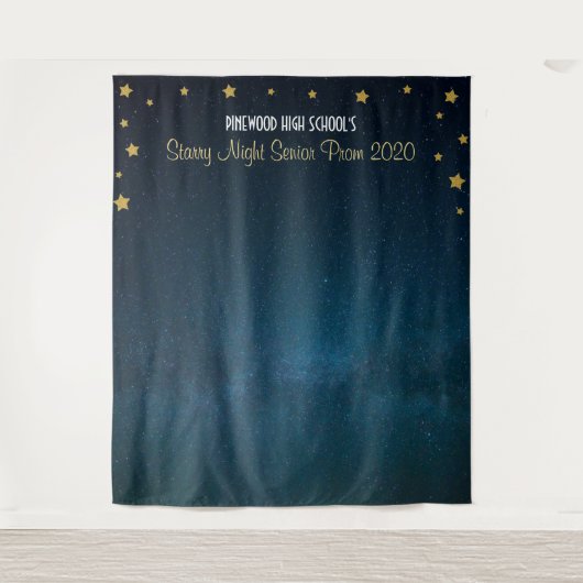 Hintergrundbild des Prom-Tanzes in der Nacht Wandteppich (Vorderseite)