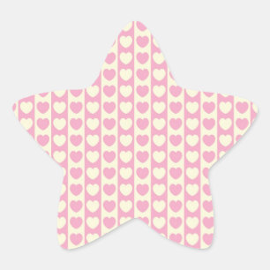 Hintergrundbild des rosa Herzens Startracker Stern-Aufkleber