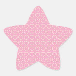 Hintergrundbild des rosa Herzens Startracker Stern-Aufkleber