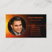 Hintergrundbild des Sonnenuntergangs Berufliche Fo Visitenkarte (Vorderseite)