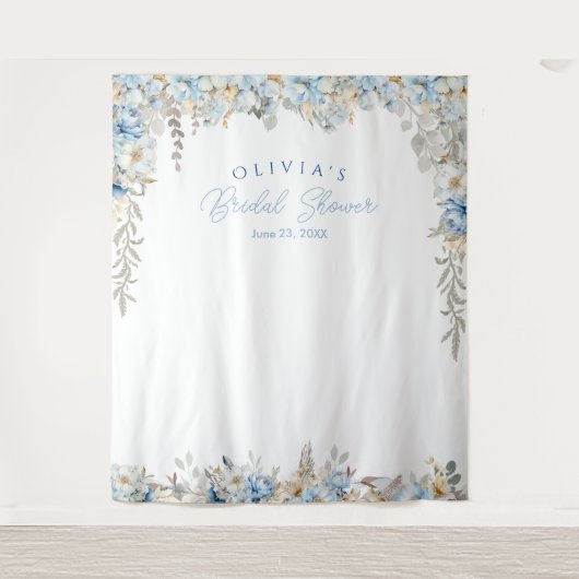 Hintergrundbild für den Stand des Dusty Blue Braut Wandteppich (Vorderseite)