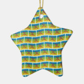 Hintergrundbild für die Amazigh-Flagge Keramik Ornament (Links)