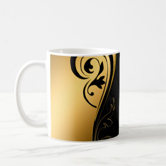 Hintergrundbild Goldrahmen floral Kaffeetasse (Links)