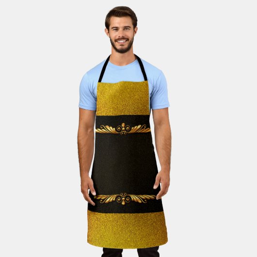 Hintergrundbild Goldrahmen floral Schürze (Getragen)