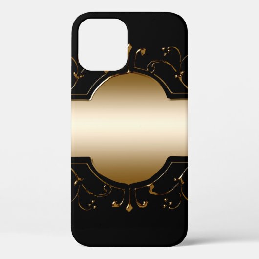 Hintergrundbild Goldrahmen schwarz Case-Mate iPhone Hülle (Rückseite)