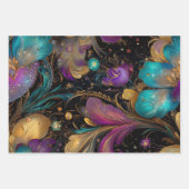 Hintergrundbild Intrictive Blume Lila Geschenkpapier Set (Vorderseite 3)