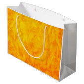 Hintergrundbild - orange-gelb + Text Große Geschenktüte (Rückseite Schrägansicht)