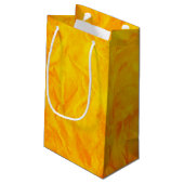 Hintergrundbild - orange-gelb + Text Kleine Geschenktüte (Rückseite Schrägansicht)