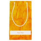 Hintergrundbild - orange-gelb + Text Kleine Geschenktüte (Vorderseite)
