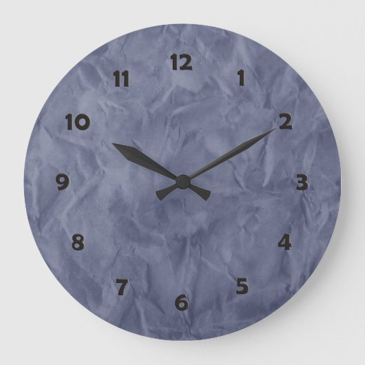 Hintergrundbild TEXTURE - schmutzig blau Große Wanduhr (Vorderseite)