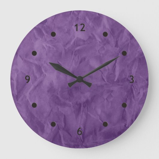 Hintergrundbild TEXTURE - schmutzige violette Farb Große Wanduhr (Vorderseite)