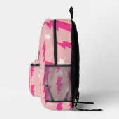 Hintergrundbild Y2K Muster in Star Pink Bedruckter Rucksack (Rechts)