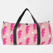 Hintergrundbild Y2K Muster in Star Pink Duffle Bag (Rückseite)