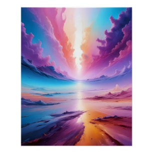 Hintergrundbild zur abstrakten Landschaft Himmel Poster