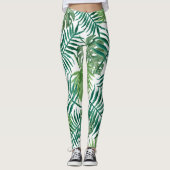 Hintergrundbilder für grüne Pflanze Leggings (Vorderseite)
