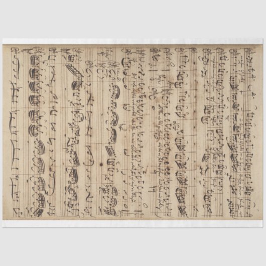 Hintergrundblatt des Musikblattes Seidenpapier (Vorderseite)