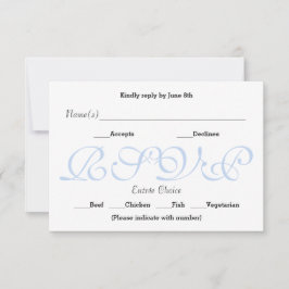 Hintergrundblau - Antwortkarte für UAWG-Empfang RSVP Karte
