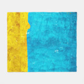 Hintergrundblau-gelbe Kunst Fleecedecke (Vorderseite (Horizontal))