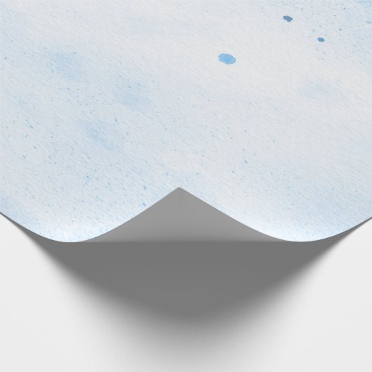 Hintergrundblaues Aquarellpapier Geschenkpapier (Ecke)