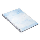 Hintergrundblaues Aquarellpapier Notizblock (Rechte Seite)